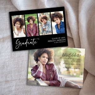 Invitation Maison ouverte multi-photos pour les diplômés de 2
