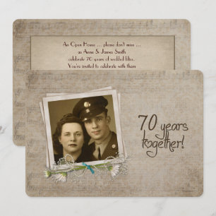 Invitation Maison ouverte pour les 70 ans de mariage
