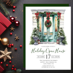 Invitation Maison ouverte pour les fêtes de fin d'année avec