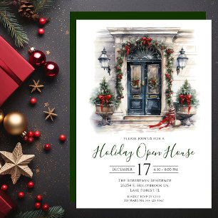 Invitation Maison ouverte pour les fêtes de fin d'année avec