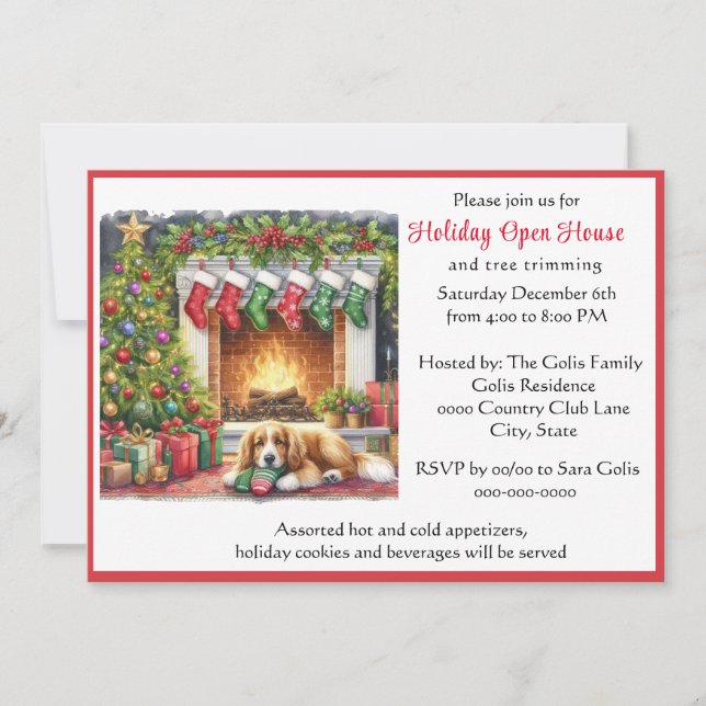 Invitation Maison ouverte pour les fêtes de Noël  (Devant)