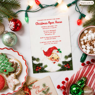 Invitation Maison ouverte pour les Fêtes de Noël avec un Père