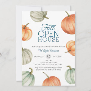 Invitation Maison ouverte Realtor Fall, Maison Citrouille
