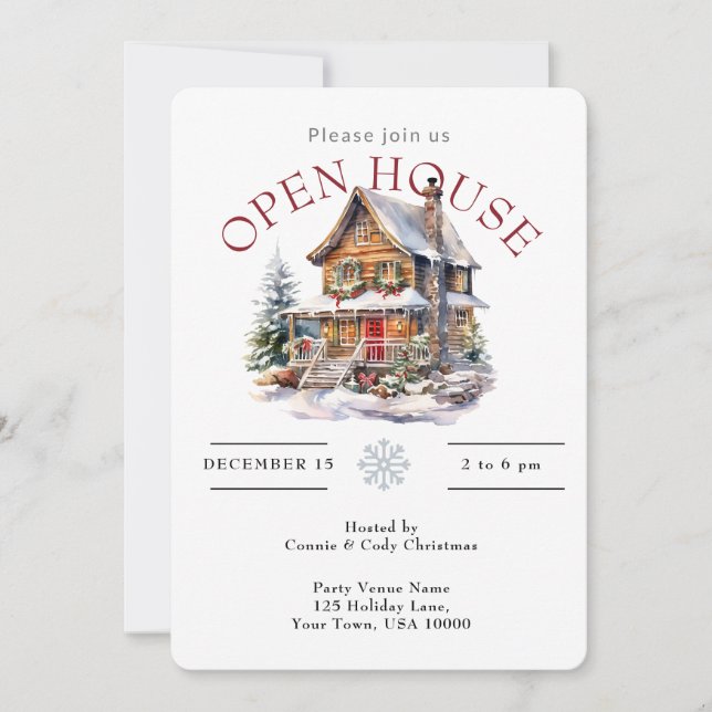 INVITATION MAISON RUSTIQUE EN VACANCES DE NEIGE OPEN HOUSE (Devant)