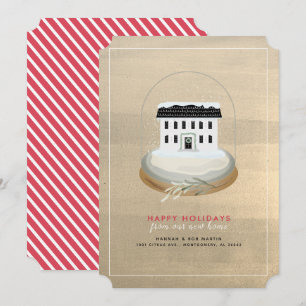 Invitation Maison sous globe de neige Annonce de déménagement