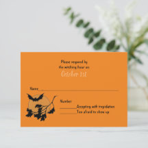 Maison 'Trick or Treat' RSVP pour mariage de la fê