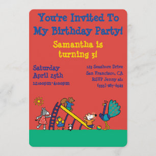 Invitation Maisy sur le terrain de jeu avec ses amis