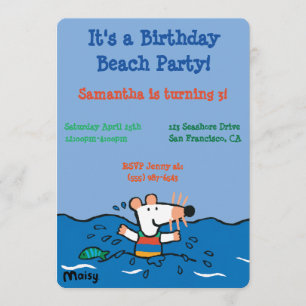 Invitation Maisy Va Nager Anniversaire