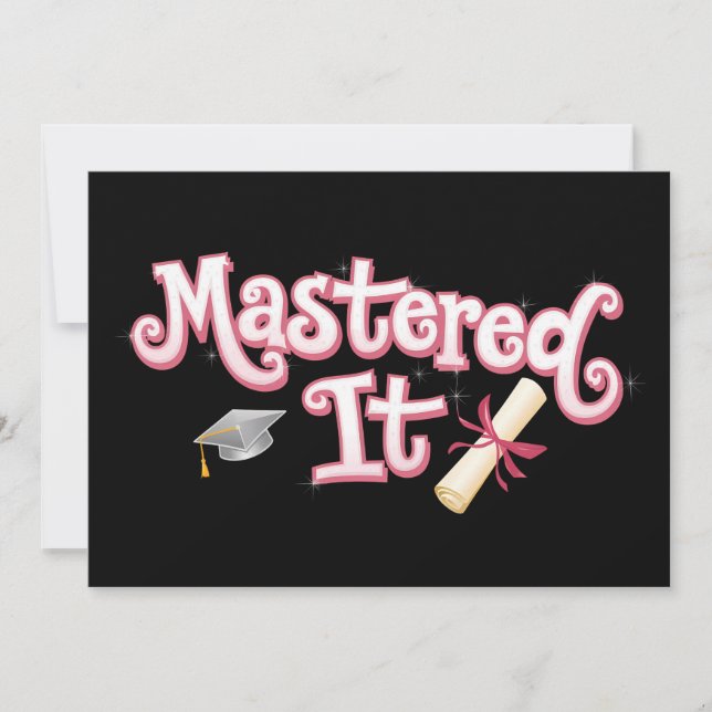 Invitation Maîtrise de la maîtrise de la maîtrise de la maîtr (Devant)