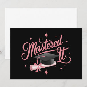 Invitation Maîtrise Il Maîtrise Diplômé MBA