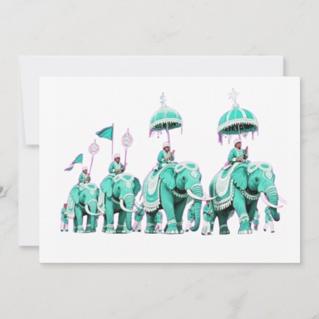 Invitation Majestic Elephant Mandala  (Devant)