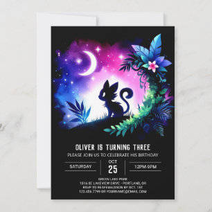 Invitation Majestic Modern Chat Anniversaire