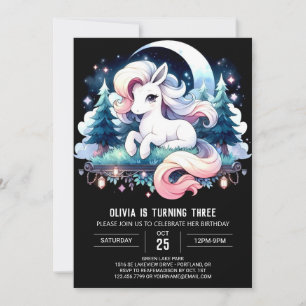 Invitation Majestic Modern Horse Anniversaire