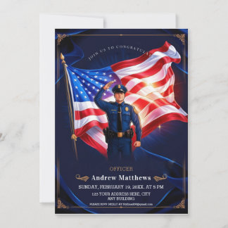 Invitation majestic police académie obtention de diplôme invi