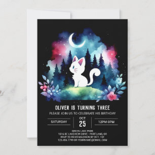Invitation Majestic Simple Chat Anniversaire