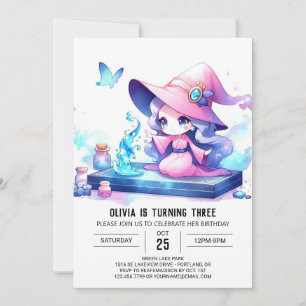 Invitation Majestueux Anniversaire Enfant Magicien