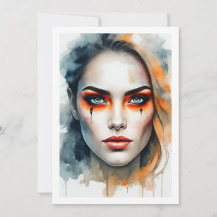 Invitation make up halloween