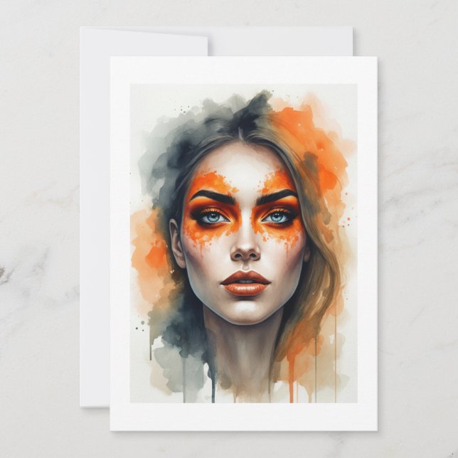 Invitation make up orange (Devant)