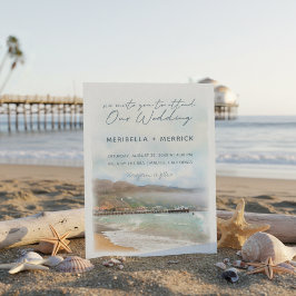 Invitation Malibu | California Beach Watercolor Mariage