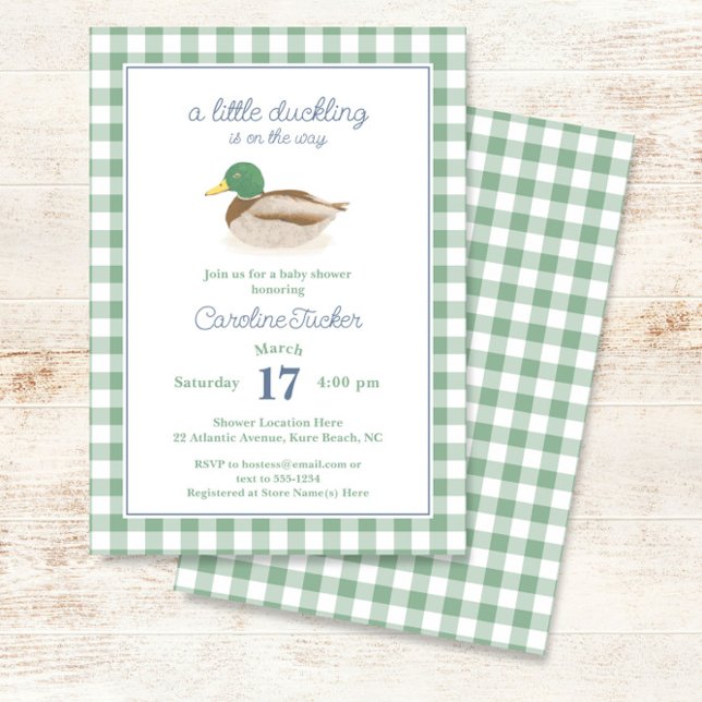 Invitation Mallard Canard Canard Pays Baby shower de chasse (Créateur téléchargé)