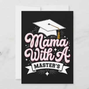 Invitation Mama avec une maîtrise Diplôme Maman