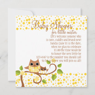 Invitation Mama et Baby Owl