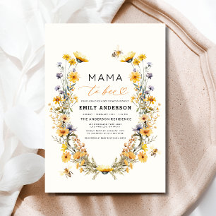 Invitation Mama sera Fleur sauvage Baby shower neutre pour le