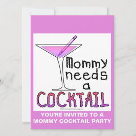 Invitation Maman a besoin d'un COCKTAIL!