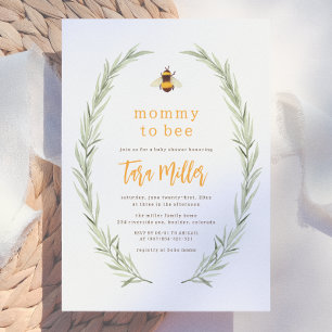 Invitation Maman à être aquarelle Sexe Baby shower neutre