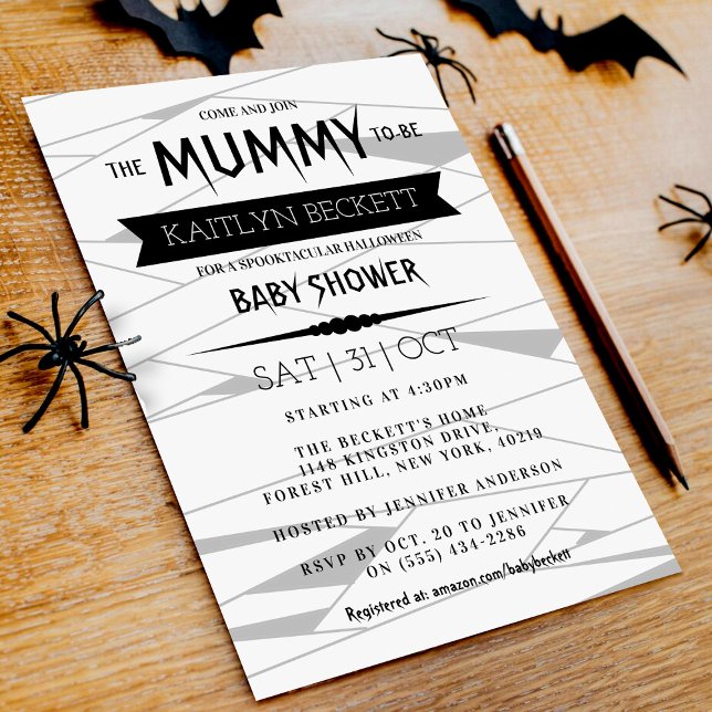 Invitation Maman à être | Baby shower Halloween (Créateur téléchargé)