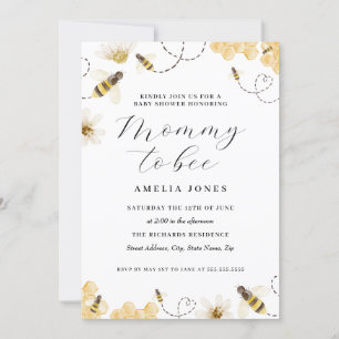 Invitation Maman À Être Baby shower Jaune