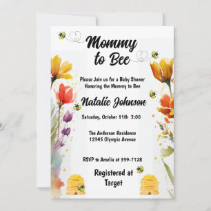 Invitation Maman à être Baby shower neutre pour le genre