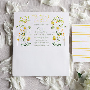 Invitation Maman À Être Élégant Baby shower Floral