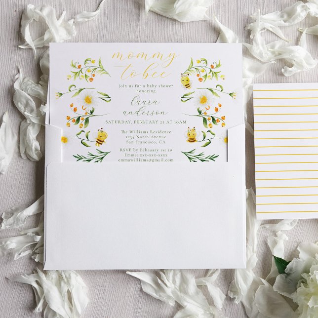 Invitation Maman À Être Élégant Baby shower Floral (Créateur téléchargé)