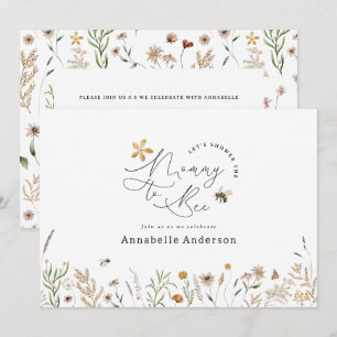Invitation Maman à être fleur sauvage baby shower
