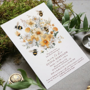 Invitation Maman À Être Fleur sauvage Floral Couples Baby sho