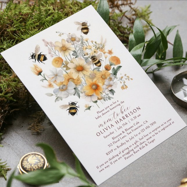 Invitation Maman À Être Fleur sauvage Floral Couples Baby sho (Créateur téléchargé)