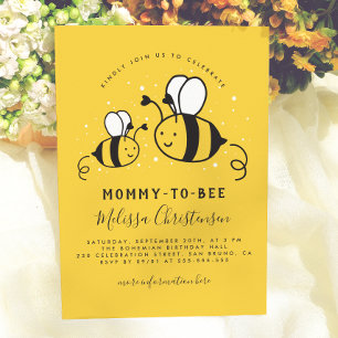 Invitation Maman À Être Jaune Baby shower Neutre Pour Le Sexe