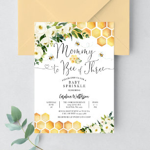 Invitation Maman à venir de Trois Bébé Sprinkle Shower