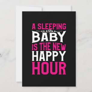 Invitation Maman Art bébé endormi est la nouvelle happy hour