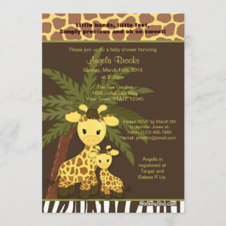 Invitation Maman de jungle de safari d'invitation de baby