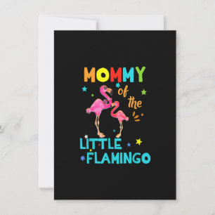 Invitation Maman De Petit Flamant rose Anniversaire Famille C