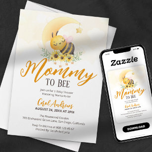 Invitation Maman douce comme du miel pour la Baby Shower Bébé