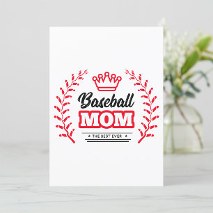 Invitation Maman du baseball