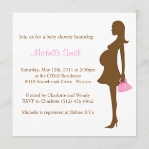 Invitation maman élégante à être ; baby shower