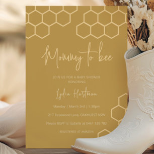 Invitation Maman en nid d'abeille Baby Shower