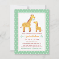 Maman et bébé girafeau Maman Cute Baby Shower