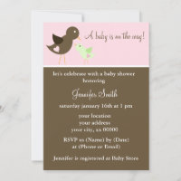 Maman et bébé Oiseaux Baby shower fille
