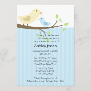 Invitation Maman mignonne Bird et baby shower de bébé