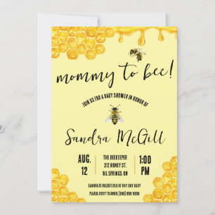Invitation Maman to Bee ! Abeille de miel, Miel, Baby shower